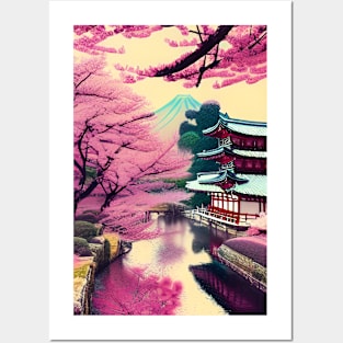 Japanese landscape Posters and Art